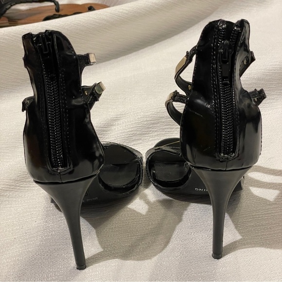 Call it spring black and gold metal trimmed heels - Picture 4 of 11